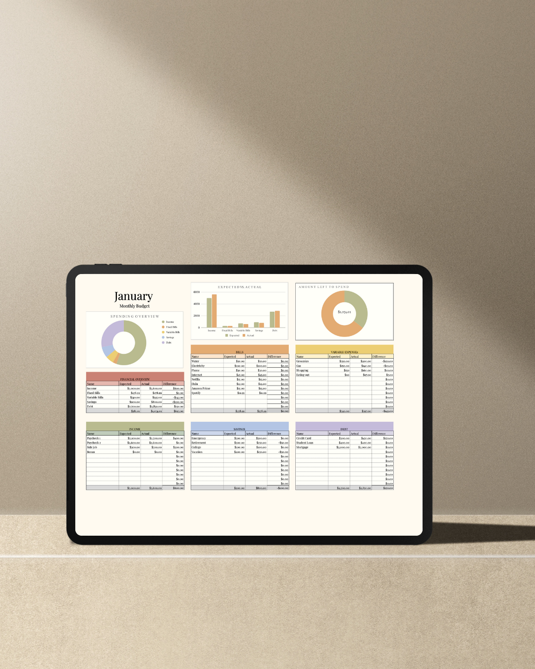 Monthly Budget Template