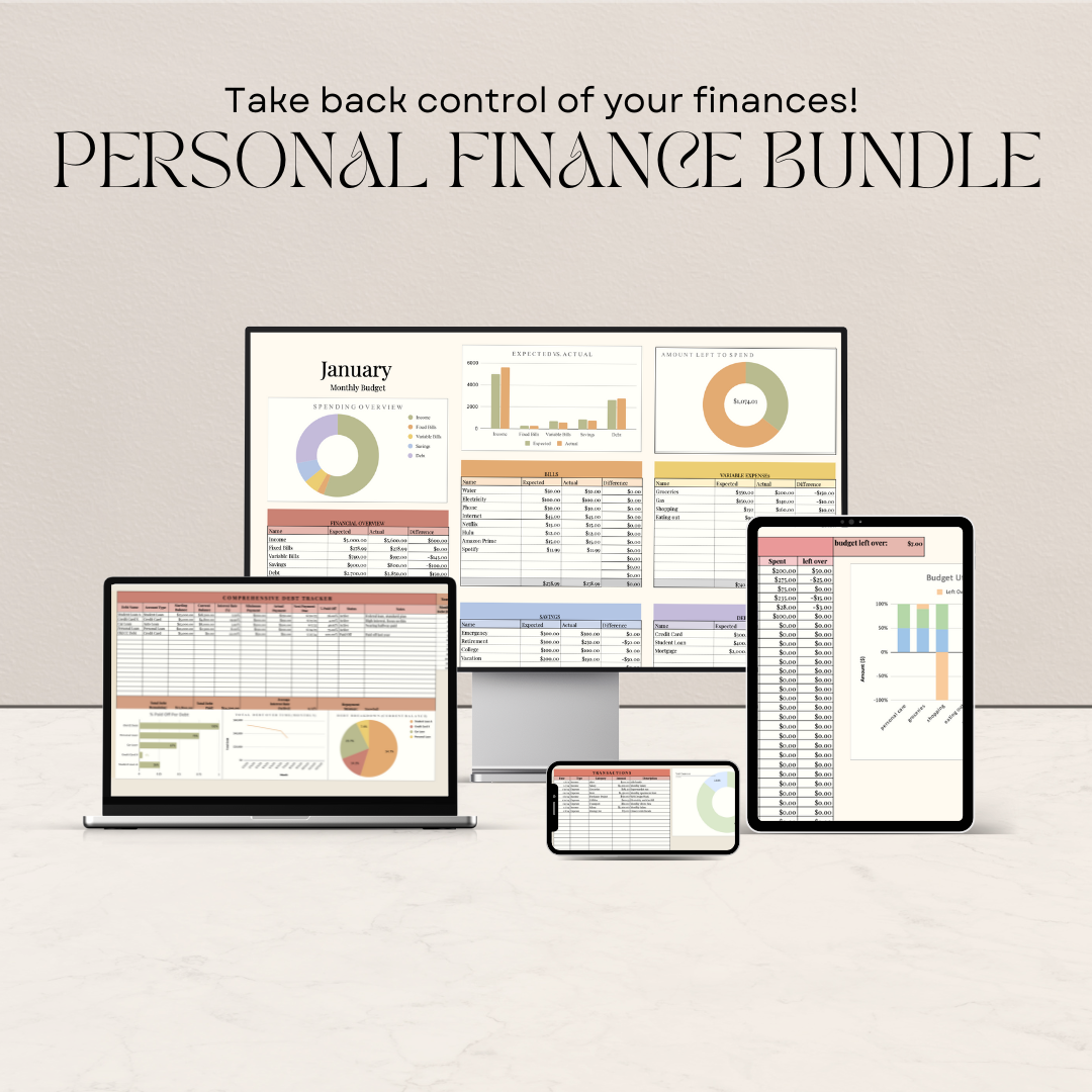 Personal Finance Template Bundle